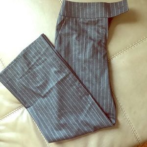 Escada wool pinstripe wide leg trousers